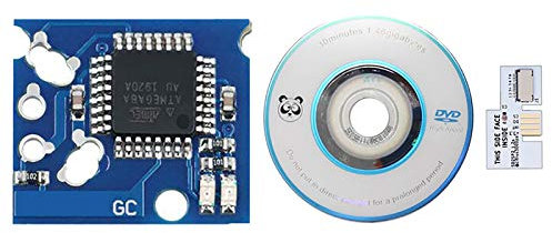 HUAYUWA Upgrade-Kits passend für GameCube (NTSC-J-Version), 1 x XENO-Chip + 1 x SD2SP2 Micro-SD-Kartenadapter (weiß) + 1 x Mini-Disc für NGC-Spielzubehör