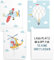 Papierschmiede® Kinderposter 4er Set, DIN A4 (21x30 cm) Wanddeko, Geschenk für Jungen Kinderzimmer Babyzimmer, blau Flugzeug Hubschrauber, Dino Flieger
