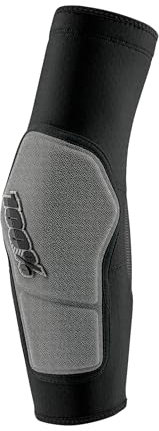 100% PROTECCIONES Unisex-Erwachsene Ridecamp Elbow Guards S Ellenbogenbandage, Schwarz/Grau (Mehrfarbig), S