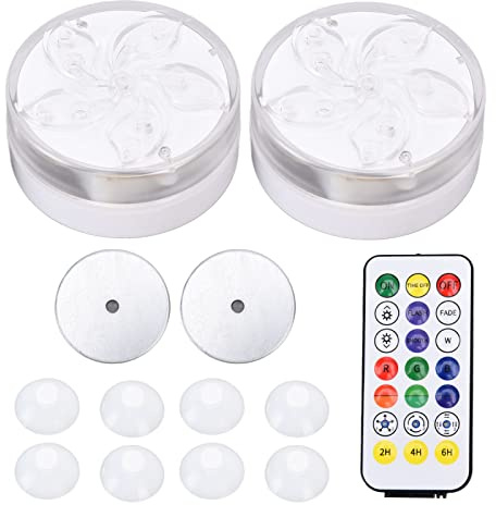 Fafeicy LED Poollicht, IP68 11LEDs 10 Farben Wechselndes RGB Unterwasserlicht, mit Saugnäpfen, für Schwimmbäder, Innenhöfe, Bäder, Zelte, Unterwasserbeleuchtung