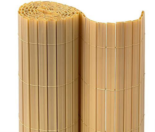 VIRSUS 1 Recinzione da Giardino in PVC 6457, Misura 100x300 cm, Recinto Protezione Privacy, Resistente Impermeabili, barriera frangivento per Esterno, Balcone, terrazza Vari Colori (bambù)