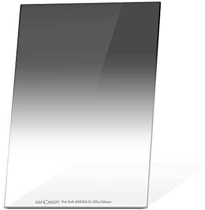 K&F Concept 100 mm x 150 mm Soft Grad ND8 Quadratfilter Neutral Density 3 Stop Optical Glass ND GND Waterproof ND Filter Nano-Coating Waterproof for Cokin Z