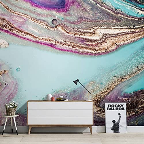 SHINERING Benutzerdefinierte 3D-Tapete Nordic handgemalte abstrakte Kunst Ölgemälde Tapete Wanddekoration für Wohnzimmer Schlafzimmer 430 cm (L) × 300 cm (H)