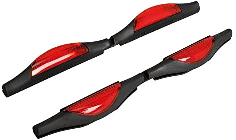 Car Door Protectors Bump Stop Door Edge Guard Strip Dent Reflectors Clip On Car Rear Front Door Scratches Protection (Red)