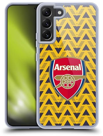 Head Case Designs Offizielle Arsenal FC Blaue Banane Logos Soft Gel Handyhülle Hülle kompatibel mit Samsung Galaxy S22+ 5G
