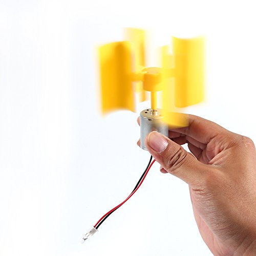 Generador de viento, Kit de bricolaje, Motor pequeño, turbinas eólicas verticales, aspas, generador de electricidad Breeze, herramienta de enseñanza, modelo de ciencia 0,55 W, 5,5 m/s