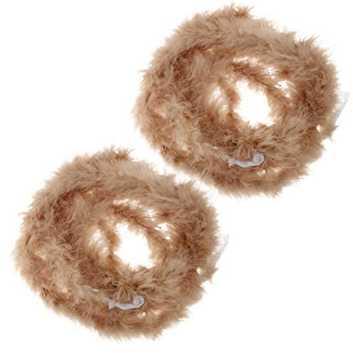 SEWACC 2St Türkei-Tops Sturdy kostüm Accessoires Fluffy Plume Trim für Party Flapper-Zubehör 1920er Jahren Truthahnfederboa DIY Plume Boa für Cosplay Abschlussball Schal Haushaltsprodukte