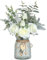 VIERENA Flores Artificiales con jarrón, Rosas Artificiales de Seda en Planta Falsa arreglo Floral de eucalipto para el hogar, Oficina, Granja, Comedor, Centro de Mesa, decoración de café (Blanco)