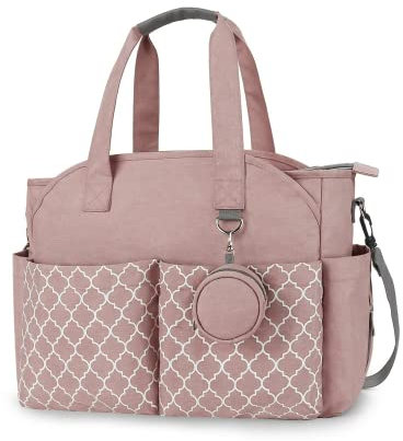 KADUNDI Baby-Wickeltasche Schultergurt und Tragbar Wasserdicht und Große Kapazität für Mütte (Rosa)