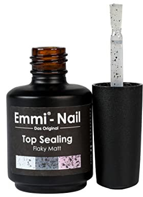 Emmi Nail Top Sealing Flaky Matt I Versiegelungsgel für Gelnägel mit Matt-Effekt I Top coat Gel UV I Mittelviskoses Abschlussgel I Vegan I 15ml