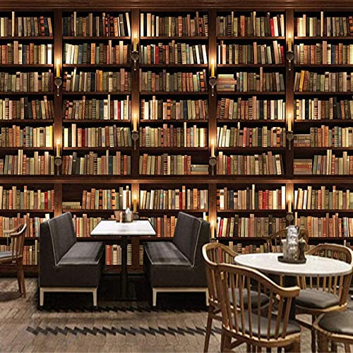 Bücherregal Bücherregal Buchhandlung Fototapete Abziehen Und Aufkleben Selbstklebende Tapete Abnehmbare Große Aufkleberfolie Wanddekoration Druckbild Bild Wandaufkleber 300 (Breite) x 210 (Höhe) cm