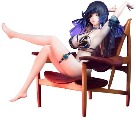 Gooyeh Yelan Figur Anime Action Figur Yelan Anime-Figuren Badeanzug sitzend Figur Ornament Modell PVC Statue Sammlung Spielzeug Modell Geschenk 14CM