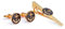 Manschettenknöpfe Set Mit 3 Stück Klebertropfen Runder Anker Blaues Vinyl Gold Und Silber Anker Manschettenknöpfe Krawattenklammer Set Schwarz K Gold Set