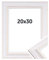 DÖRR Bilderrahmen Boho - Massiv Holz - Kunstglas - Shabby Chic - Vintage Style - Made In Italy 20x30 Weiß