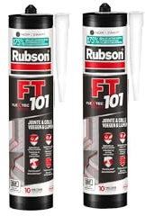 Rubson FT 101 Noir, Polymère Haute Qualité pour Joints, Fissures, Collages, Étanche Intérieur & Extérieur, Multi-Matériaux, Cartouche 280 ml (Lot de 2)