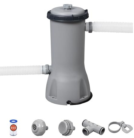 Bestway Flowclear 1,000 Gallons Per Hour 120 Volt Pool Water Filter Pump Cartridge with Auto Shut-off Timer