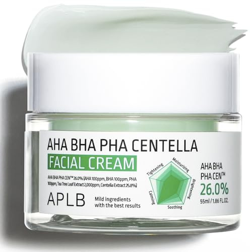 APLB AHA BHA PHA Centella Gesichtscreme | AHA BHA PHA CEN™ 26,0 % 1,86 FL.OZ / koreanische Hautpflege, Peeling, Deodorant
