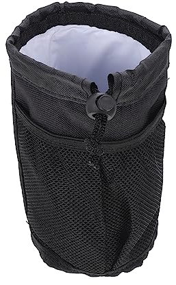 WOFASHPURET Babyflaschenhalter Fahrradtasche Für Rollstuhl Kinderwagen Scooter Wasserdichter Oxford Langlebiger Getränkehalter Schutz Für Babyflaschen Praktische Aufbewahrungstasche Schwarz