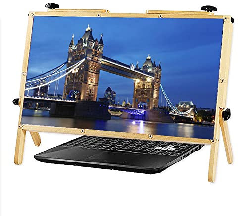 ADOVZ Computer-Bildschirmlupe für den Desktop, 22-Zoll-Anti-Blaulicht-Laptop-Displayschutz-Halterung, 3-fache Lupe, Leselupe, tragbare Tablet-Vergrößerungsprojektoren Bright Day