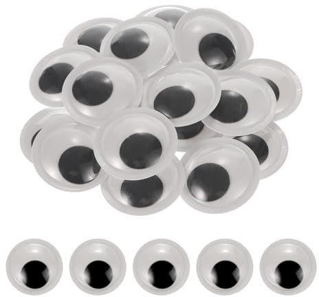 PATIKIL Ojos Móviles con Adhesivo Autocorrectivo 20Pcs Ojos Saltones Pegajosos de Plástico para Tarjetas de Felicitación DIY Manualidades Decoración 3.1