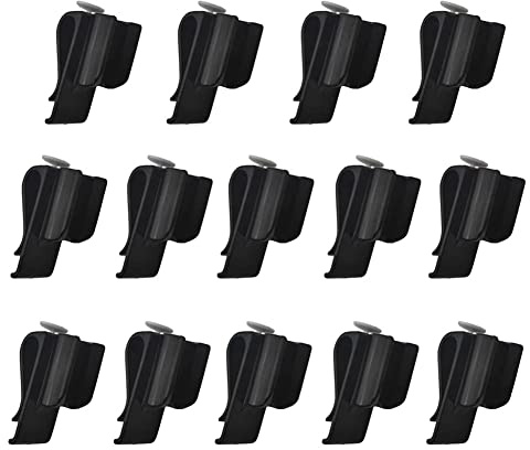 Hopbucan 20 Stück Golfschläger-Aufbewahrungs-Clips aus Kunststoff, Golf-Putter-Clip, Organizer, Ballschutz, Golfzubehör für Golfer, Schwarz
