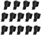 Hopbucan 20Pcs Golf Club Storage Clip Plastic Golf Putter Clip Organizer Ball Protect Clubs Golf Accessories for Golfers Black