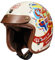 BOSERMEM Retro-Motorradhelm, ECE 22.06 Zertifizierter Offener Helm. Das Futter Ist Belüftet Und Atmungsaktiv. Geeignet Für Cruiser, Roller, Scooter-Helm Und Mopeds(Beiges Puzzle, XXL=61-63cm)