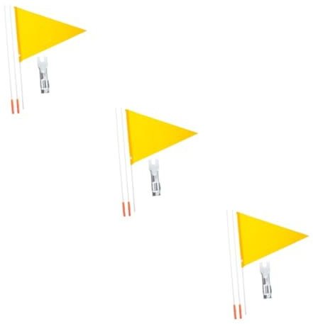 BESPORTBLE 3sätze Fahrrad Sicherheitsfahne Mit Verstellbarem Flaggenmast Hochsichtbare Wasserdichte Fahne Für Kinderfahrräder Für Sicheres Fahren Und Werbung Im Freien