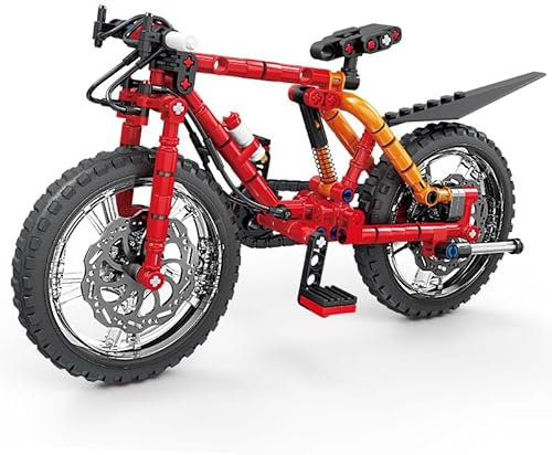highdar Technik Fahrrad Bausteine Modell, 212 Klemmbausteine Fahrrad Mountainbike Modellbausatz für MELIDA, MOC Supermotorrad Konstruktionsspielzeug Geschenk für Erwachsene und Kinder