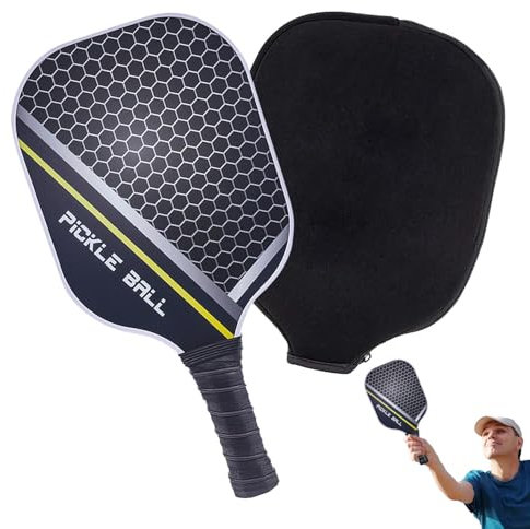 Jomewory Raquetas de Pelotas de Remo de Playa,Palas de Pelotas de pepinillo | Raquetas Deportivas para Juegos de Playa Pickle Ball,Equipo portátil de Pickle Ball para Ejercicio, práctica,