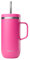 QWETCH - Cold Cup 600ml avec Poignée et Paille - 24h Glacé & 12h Froid - Magenta - Gourde Isotherme en Inox, Sans BPA, Tasse Thermos Café
