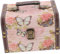 OSOLADY Schmuckschatullen Im Vintage-stil Aufbewahrungskoffer Tragbarer Schmuck-organizer Aus Holz Und Pu-leder Schmetterlings-rosendekor