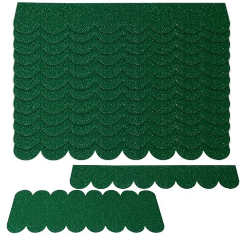 53stk Dachpappe für Vogelhaus Wasserdicht Dachschindeln Selbstklebend Mini Dachschindeln für Nistkastendach Nistkasten Kaninchenstall Hundehütte Briefkastendächer(Grün)