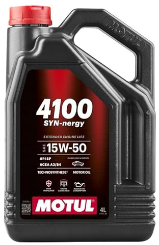 MOTUL Motoröl 15W-50 4100 Teilsynthetiköl Motor Öl ACEA A3/B4 API SL API CF SYN-nergy 4L
