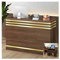 HOFUNTRE Rezeptionstheken，Moderne Rezeption，Laden-Theke，Verkaufstheke，Empfangstresen，Größerer Desktop, Komfortabel Zu Bedienen, Einfach Und Schön, Weit Verbreitet(Oak Gold bar,80CM/31.5in)