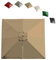 VLKLPZAHAK Rectangle Toile De Rechange pour Parasol Déporté 4x3m Auvent De Rechange Parasol De Jardin avec Air Vent Tissu De Remplacement Parasol 8 Baleines(Khaki,4x3m (13x9.8ft))