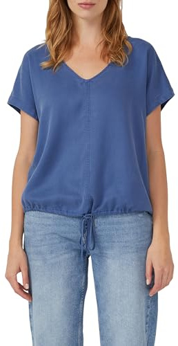 s.Oliver Ärmellose Bluse aus Lyocell mit Tunnelzug am Saum