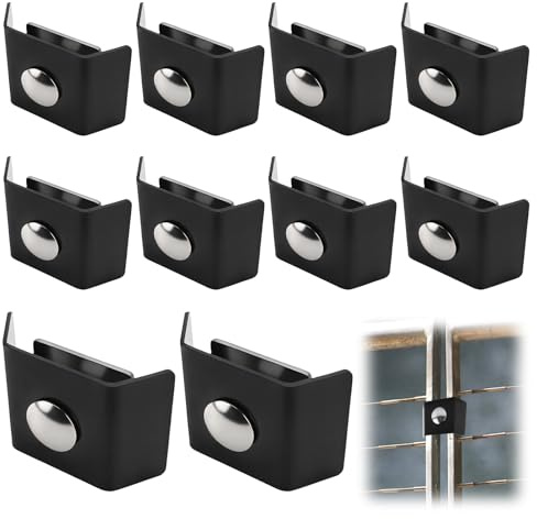 YICH Lot de 10 connecteurs d'angle pour clôture à double tige | Lot de connecteurs de clôture à double tige - Pour clôtures légères et lourdes