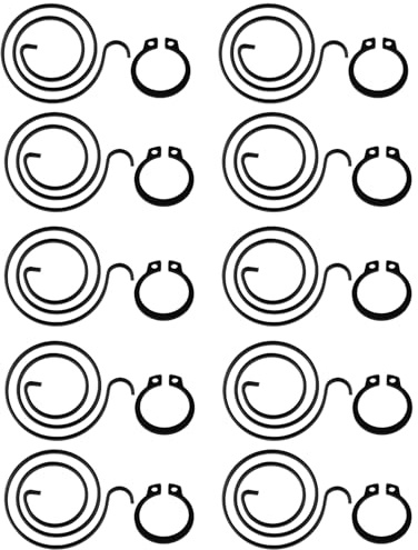 10 Pack Door Handle Spring Replacement, 2mm Thick 2.5 Turns Black Coating | Doors Handle Repair Springs 2 Turn 2mm Thick Carbon Steel Spring, Both Right Handed and Left for Repairing Sagging Door Latch