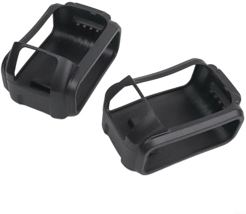 2-Pack Black Silicone Protective Case Cover for 20V 4.0/5.0 Power Tool Batteries, Compatible with Dewalt, Makita, Ryobi and More