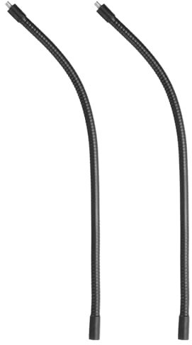 20 Gooseneck, 2Pcs 1/4-20 Female to Male Thread Metal Universal Hose Flexible Arm Gooseneck Tube Extension Holder for Action Camera, Phone, Microphone, Black (1, 20/40cm)