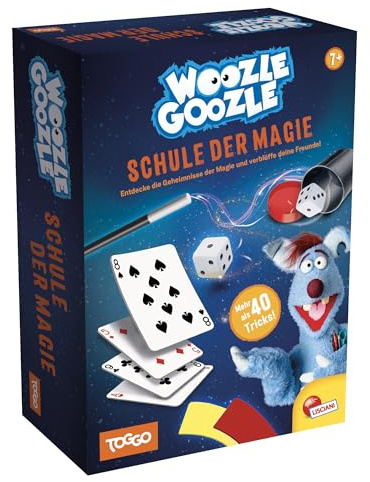 Lisciani - Woozle Goozle Zauberschule - Zauberkasten Kinder ab 7 Jahren - Magie Set mit 40 Tricks - Zaubertricks Lernen und vorführen - Bastelset mit Zubehör und Anleitung