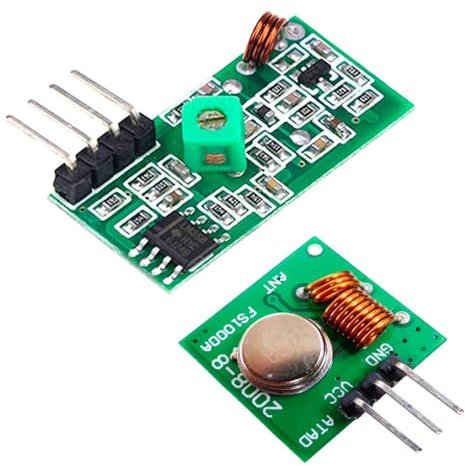 OcioDual Modulo Ricevitore e Trasmettitore Wireless Frequenza 433Mhz Moduli Radio RF Senza Fili TX RX per Raspberry Pi DIY