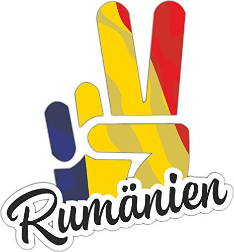 INDIGOS UG - Aufkleber - Autoaufkleber - Sticker - Rumänien - Victory - Sieg - Heckscheibe, Kofferraum - 10x8cm