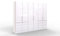 WIEMANN Loft Kleiderschrank, Schlafzimmerschrank, Gleittürenschrank, Drehtürenschrank, mit Schubladen, Glas, weiß, B/H/T 300 x 236 x 58 cm
