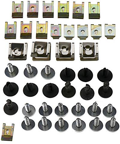 BIYM 44pcs Clips de Fixation pour Moteur de Dessous de Moteur de Protection sous Couvercle de vis Set pour Voiture