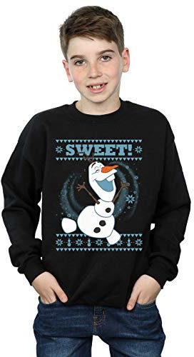 Disney Jungen Frozen 2 Olaf Snow It All Sweatshirt Schwarz 5-6 Years