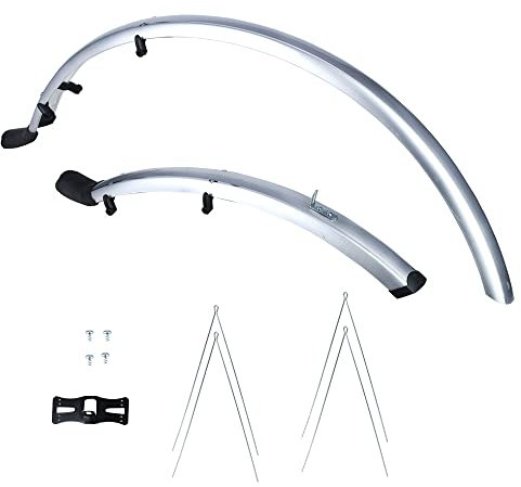 Oxford: 700c Hybrid-Schutzblech-Set, 56 mm, Silber – Silber, 56 mm