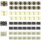 Guador 100 Pièces Mini Charnières Rétro avec 400 Pièces de Vis de Remplacement Papillon Charnières pour Boite en Bois Coffre à Bijoux Coffret Accessoires de Bricolage(13 x 12mm / 17 x 25mm)