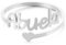 RWQIAN Personalisierter Ring Damen Namen Ringe Herzen Schmuck Geschenk zum Geburtstag Jahrestag Valentinstag Verstellbar Silber/Gold/Rosé (Abuela-Silber)